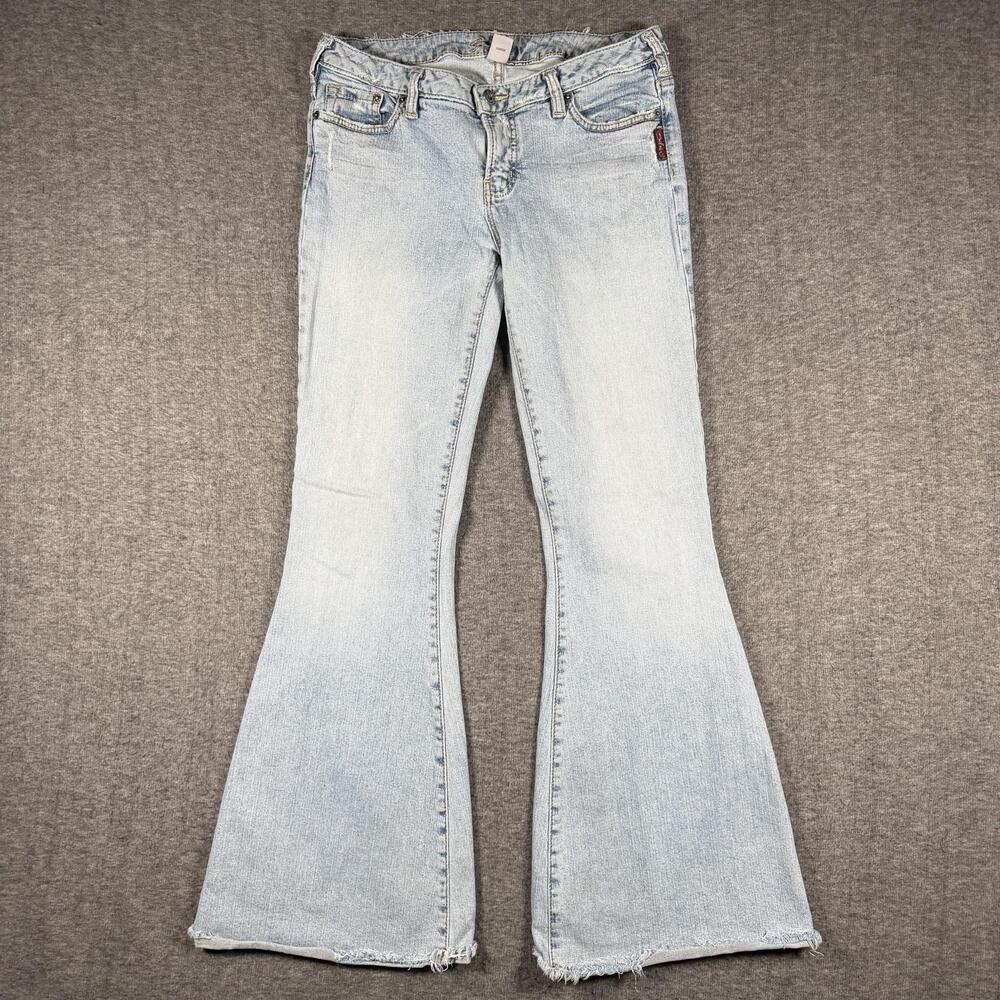 Silver Jeans Tinkerbell Jeans Womens 30x33 Light Wash Low Rise Flare Y2K Style